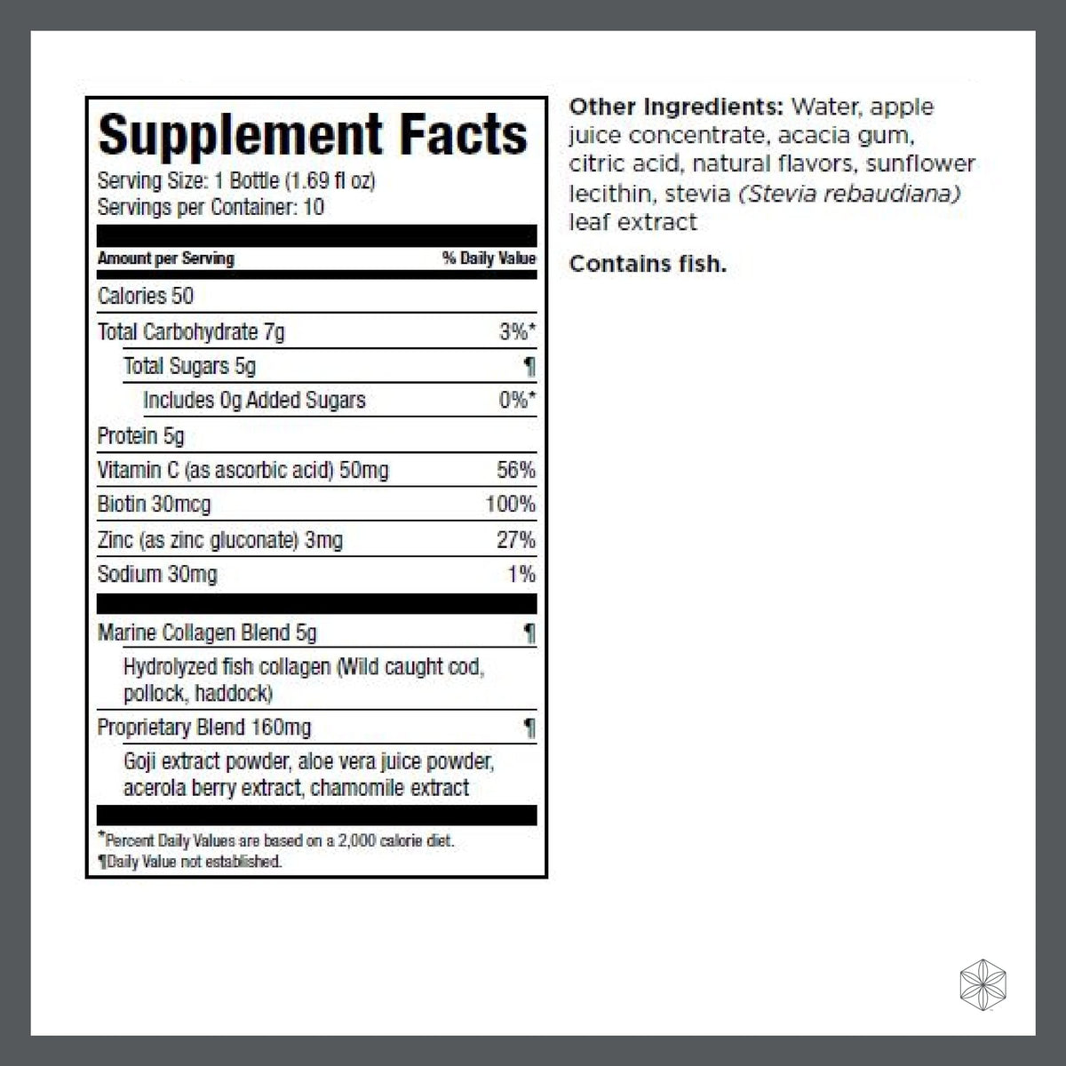 Isagenix Collagen Elixir - Drink with Marine Collagen Peptides - Support a Youthful Appearance with Vitamin C, Zinc & Biotin - 10 Bottles (1 Box)