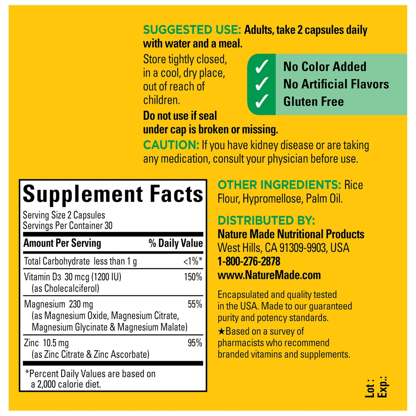 Nature Made Magnesium Complex Supplement with Vitamin D & Zinc for Immune Support, Magnesium Glycinate, Malate, Citrate & Oxide for Muscle, Nerve, Heart & Bone Support, 60 Capsules, 30 Day Supply Nature Made buy supplements Au