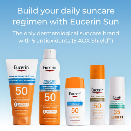 Eucerin Sun Tinted Age Defense Face Sunscreen Lotion SPF 50 with Hyaluronic Acid