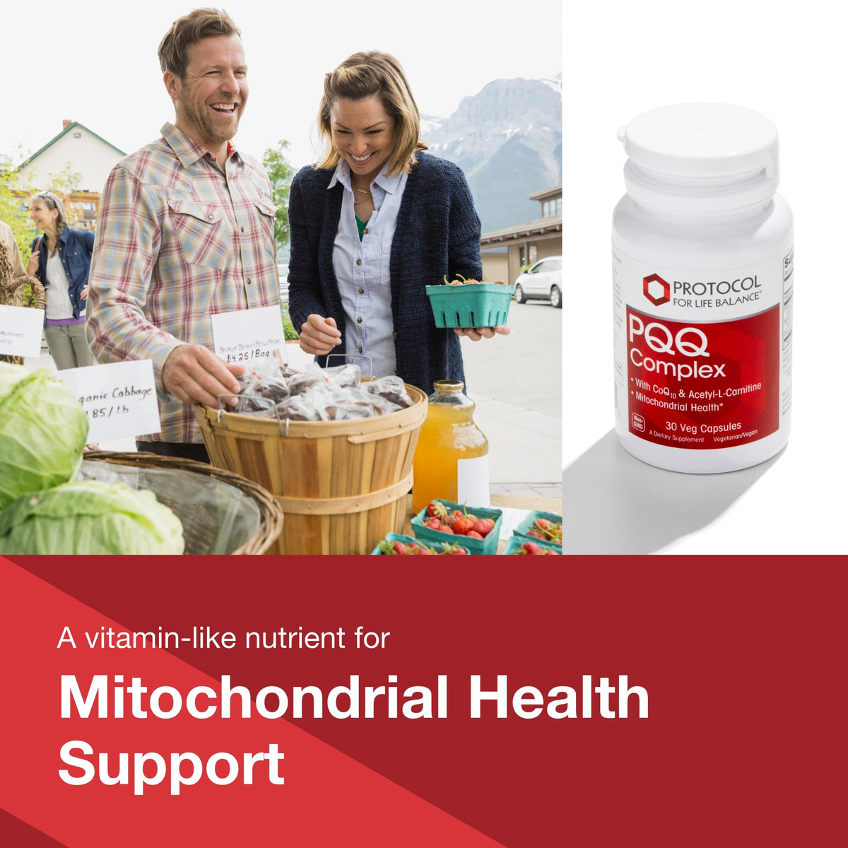 PROTOCOL FOR LIFE BALANCE PQQ Complex - Mitochondrial Health - with CoQ10 & L Carnitine - B Vitamin - Supplement for Energy - 30 Veg Caps PROTOCOL FOR LIFE BALANCE buy supplements Au