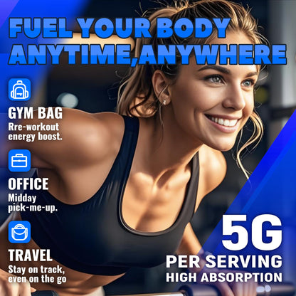 GlucoBio Creatine Monohydrate Gummies (5g) – Pre-Workout Energy & Muscle Growth Support for Men & Women
