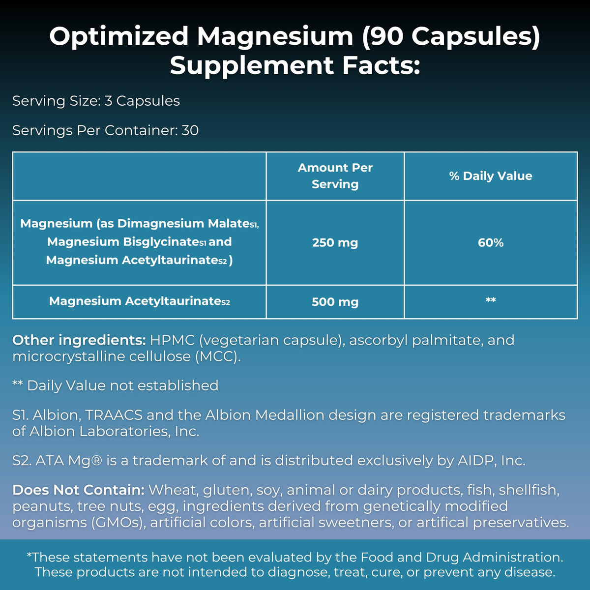 MYOXCIENCE Optimized Magnesium Glycinate + Magnesium Taurate (as ATAmag®) for High Brain Bioavailability to Support Stress Relief and Sleep | 30 Servings MYOXCIENCE buy supplements Au