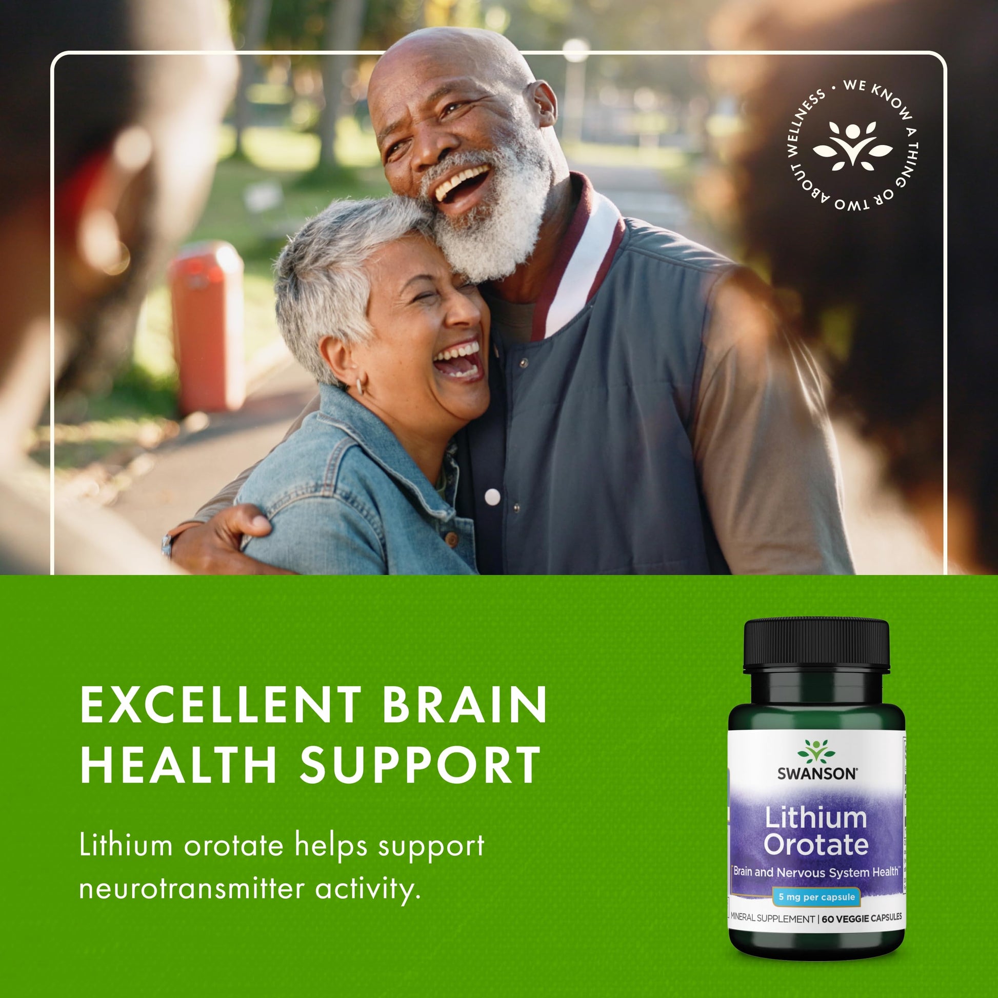 Swanson Lithium Orotate Mood and Memory Support Supplement for Stress-Prone Adults Seeking Emotional Wellness - 5 mg Elemental Lithium (60 Veggie Capsules) SwansonBuy Supplements Australia