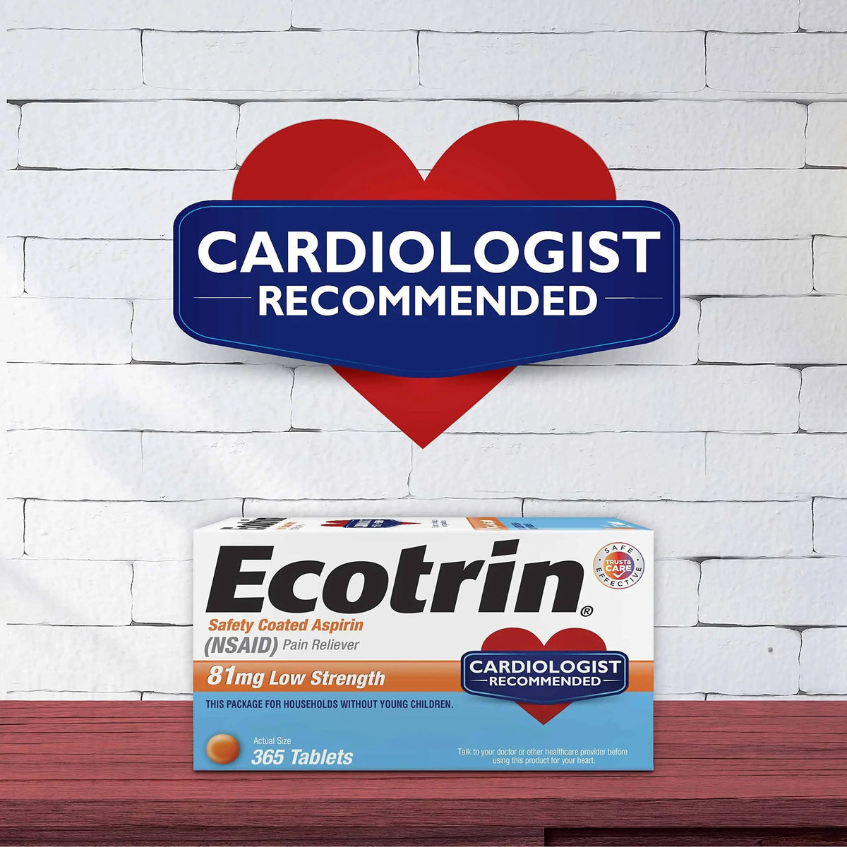 Ecotrin Low Strength Safety Coated Aspirin, NSAID 81mg, 45 count (2 Pack) EcotrinBuy Supplements Australia