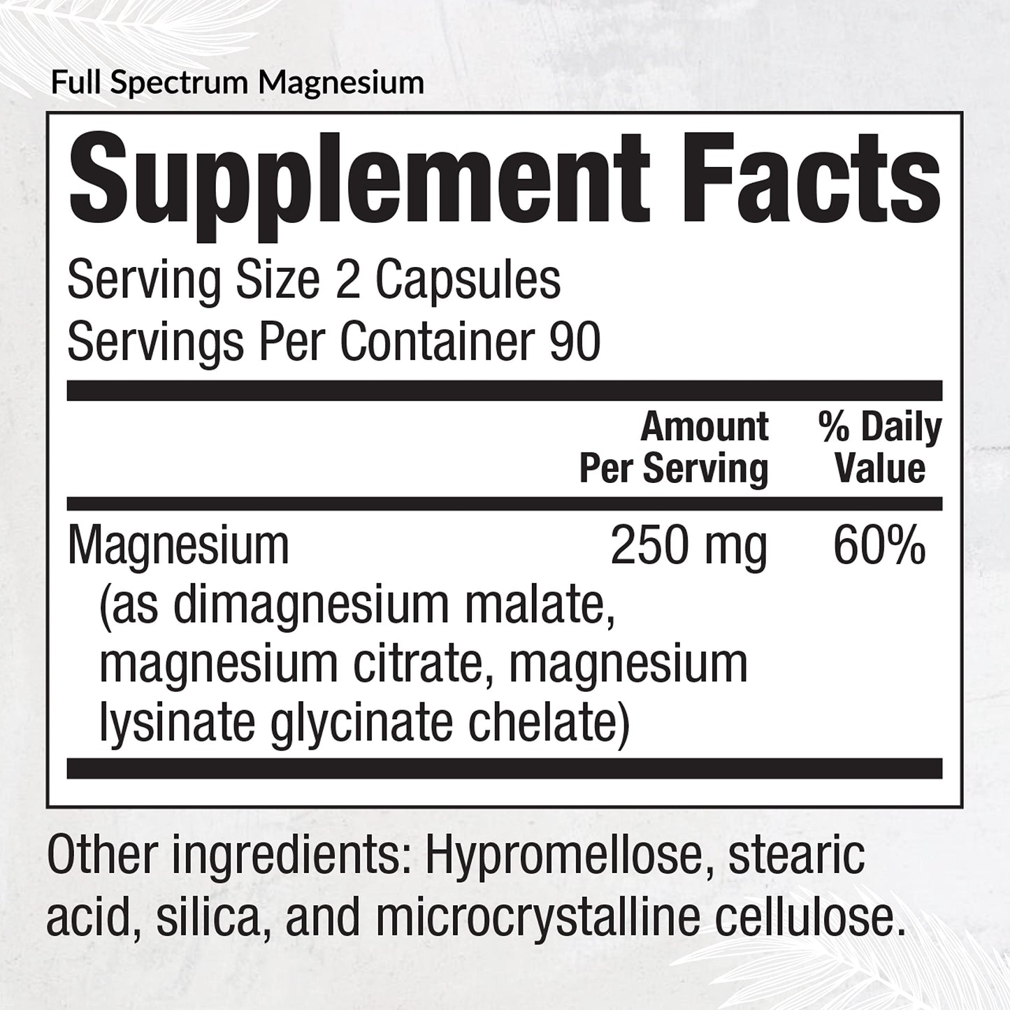 Equilife Full Spectrum Magnesium Supplement, Magnesium Glycinate, Citrate, & Malate, Bioavailable Mineral Blend, Dairy, Soy, & Gluten Free