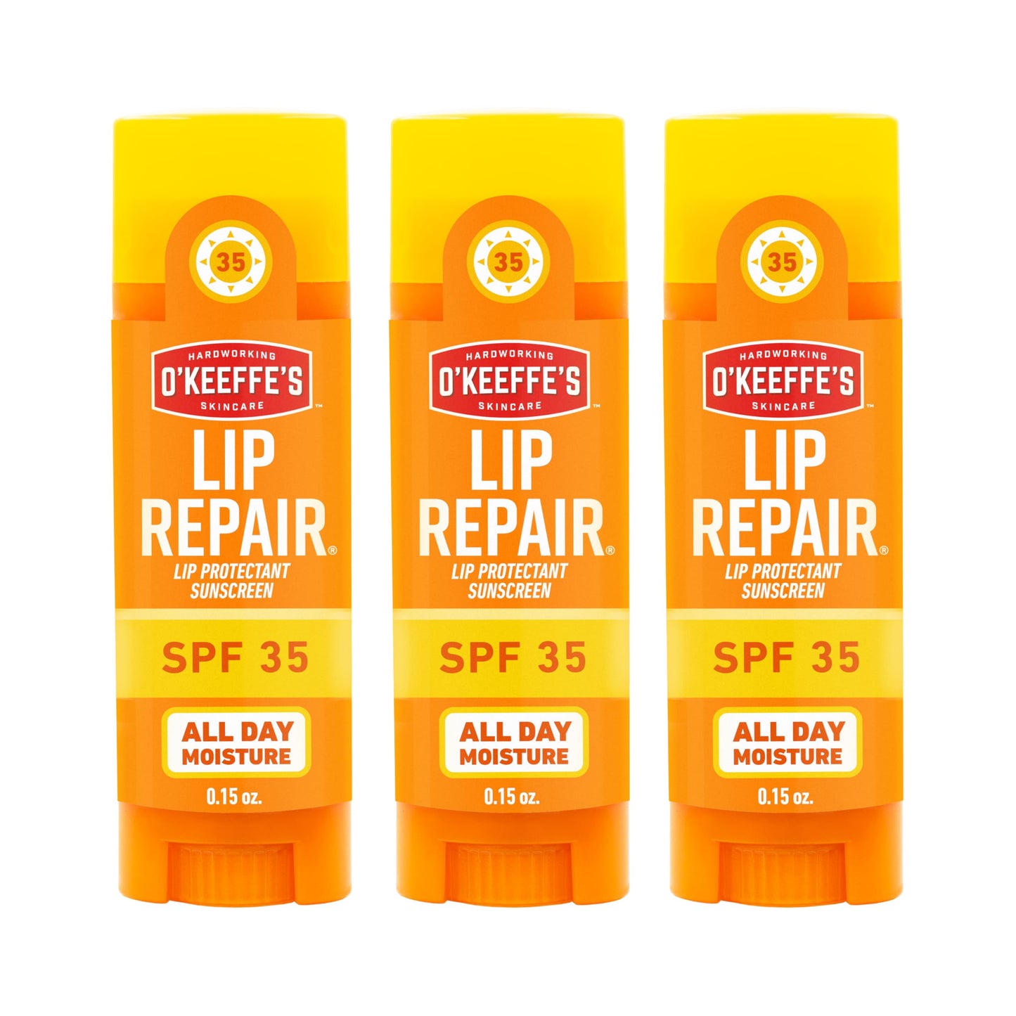 O'Keeffe's Lip Repair SPF 35 Lip Balm - Stick (3 Pack) - Sun-Safe Moisturizer for Extremely Cracked, Dry Lips O'Keeffe'sBuy Supplements Australia