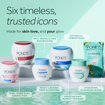 Pond's Nourishing Moisturizing Cream, Crema S, Fragrance Free, Ivory, 14.1 Oz