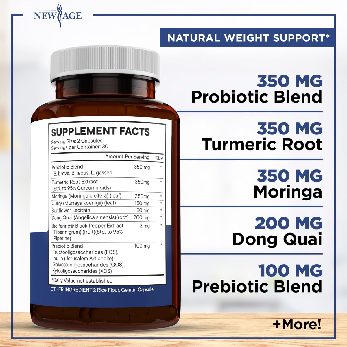 NEW AGE Pro Optimize Probiotics for Women, Menopause, Digestive Health - Support for Bloating, Hot Flashes, Joint Support, Night Sweats - Gut Health & Metabolism - Dong Quai (60 (Pack of 1)) NEW AGE buy supplements Au