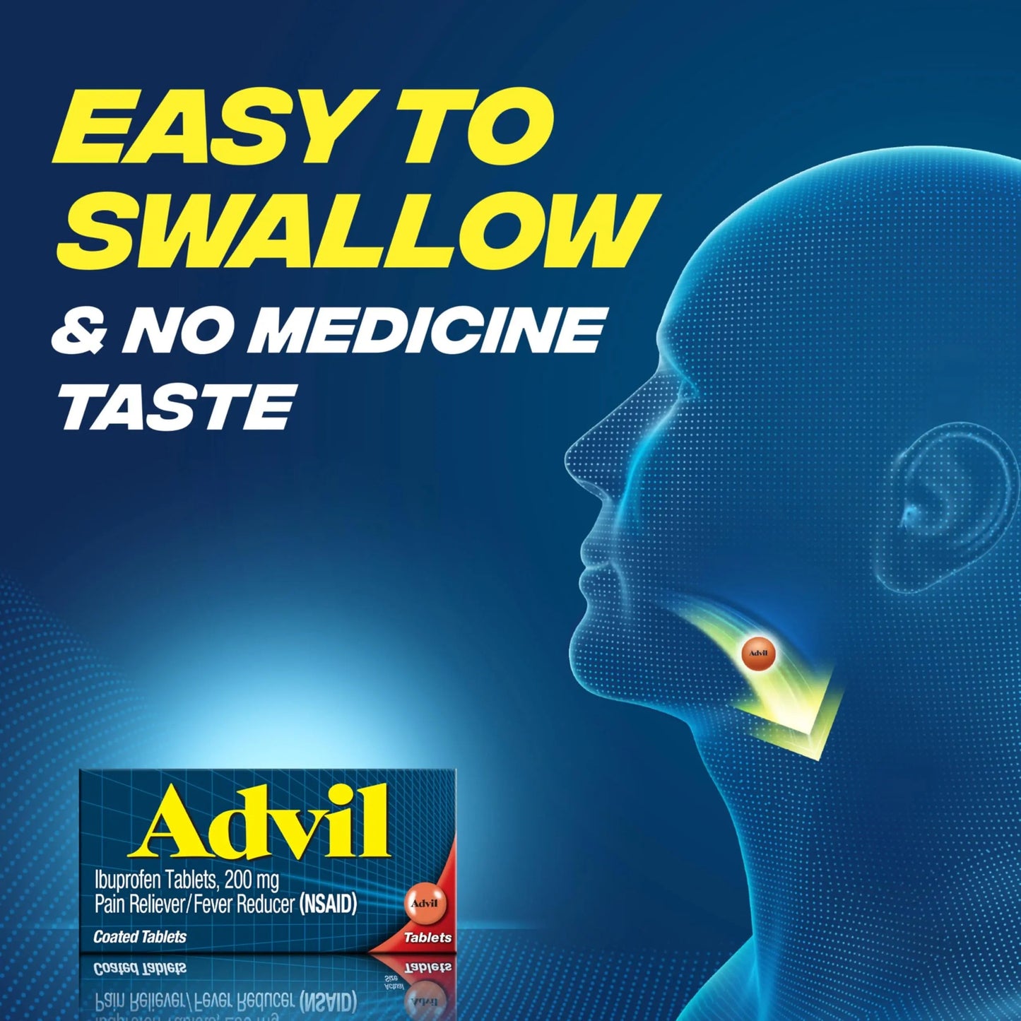 Advil Pain Reliever and Fever Reducer, Pain Relief Medicine with Ibuprofen 200mg for Headache, Backache, Menstrual Pain and Joint Pain Relief - 100 Coated Tablets AdvilBuy Supplements Australia