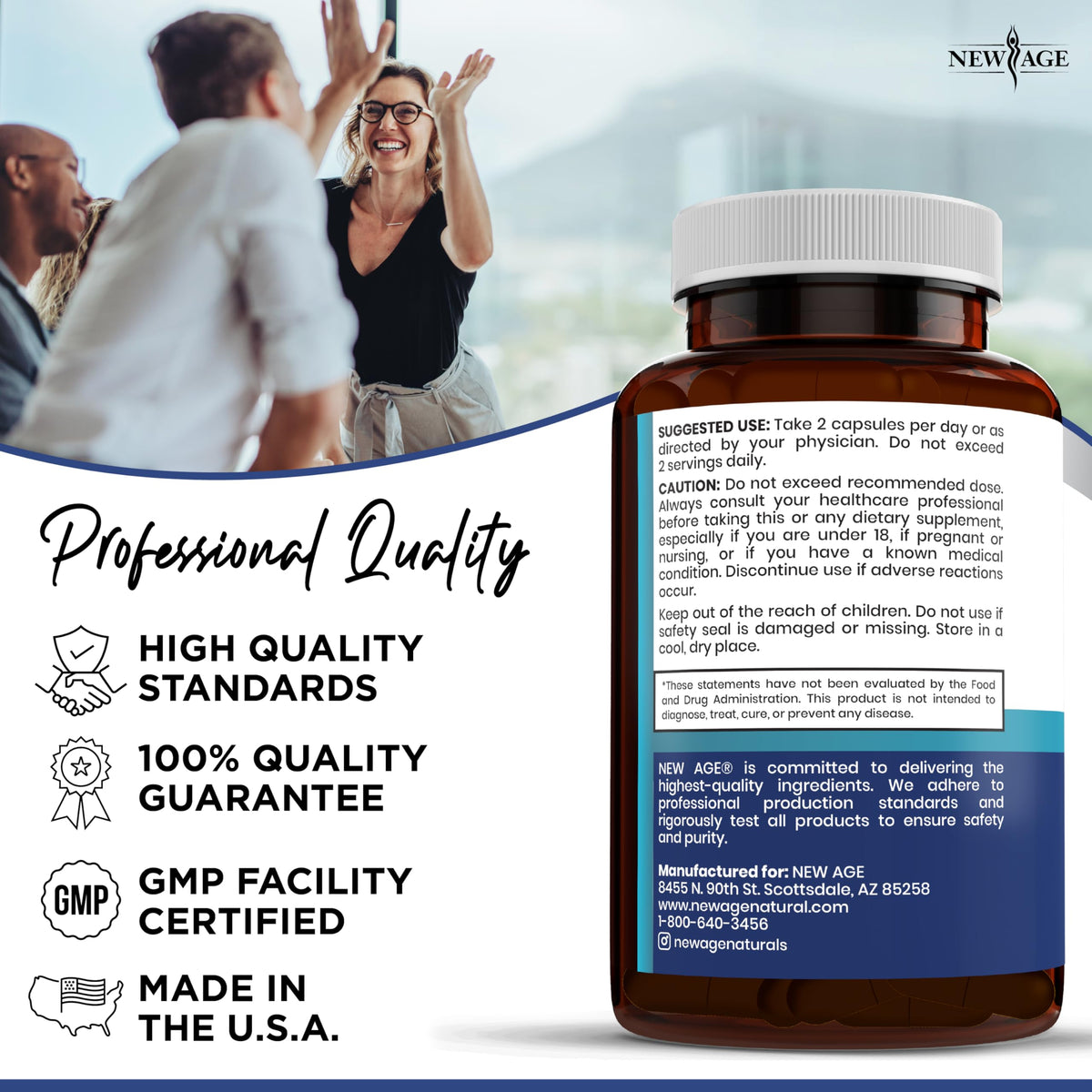 NEW AGE Pro Optimize Probiotics for Women, Menopause, Digestive Health - Support for Bloating, Hot Flashes, Joint Support, Night Sweats - Gut Health & Metabolism - Dong Quai (60 (Pack of 1)) NEW AGE buy supplements Au