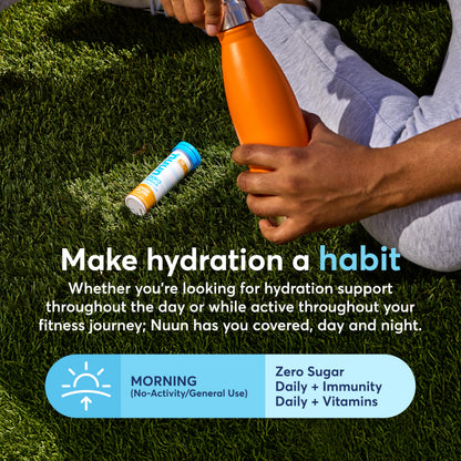 Nuun Zero Sugar Hydration Electrolyte Tablets - Sodium, Potassium, Chloride, Calcium, Magnesium, Light & Delicious Fruit Flavors, No Sugar, Gluten Free, Vegan,