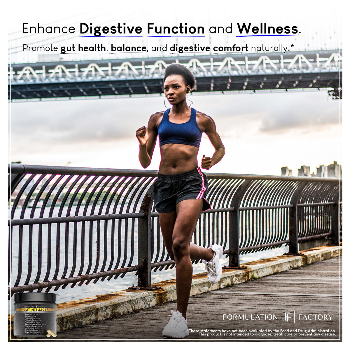 Formulation Factory Probiotics for Women & Men - Gut Intellect 10-in-1 Digestive Enzymes with Prebiotics and Postbiotics - Total Gut Health Supplement