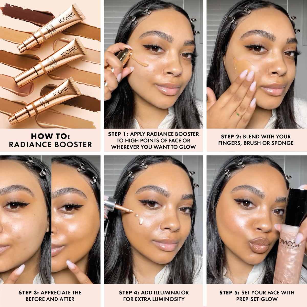 ICONIC LONDON Radiance Booster | Liquid Radiance Lightweight Skin Tint for a Glowy Makeup Look, Cruelty Free, Vegan Makeup (Honey Glow) 30 mL/ 1.01 Fl Oz ICONIC LONDON buy supplements Au