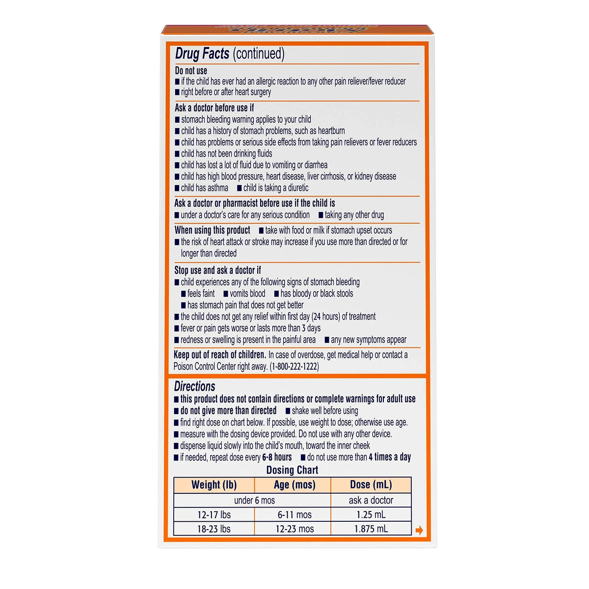 Concentrated Motrin Aspirin, 0.5 Fluid Ounce MotrinBuy Supplements Australia