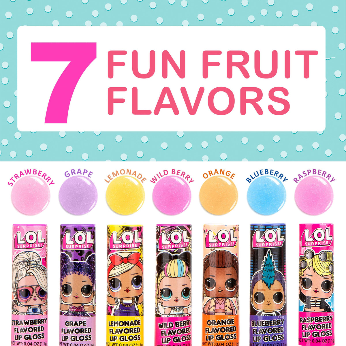L.O.L Surprise 7-Pack Lip Gloss for Girls, Lol Lip Gloss L.O.L. Surprise!Buy Supplements Australia