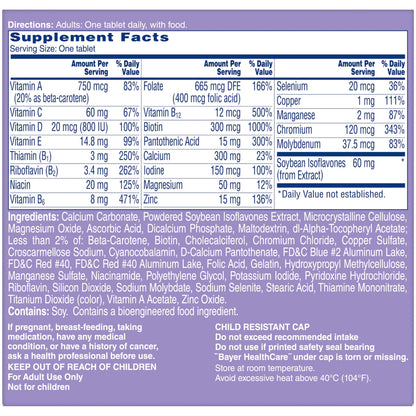 One A Day Women's Menopause Multivitamin with Vitamin A, Vitamin C, Vitamin D, Vitamin E and Zinc for Immune Health Support, Bone health, 50 Count ONE A DAY buy supplements Au