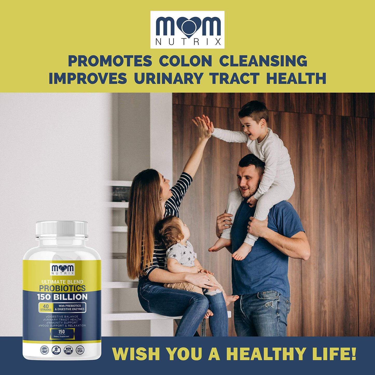 Probiotics 150 Billion CFU - 40 Strain Probiotics for Women, Men and Adults - Shelf Stable Probiotic with Organic Prebiotic - Acidophilus Probiotic