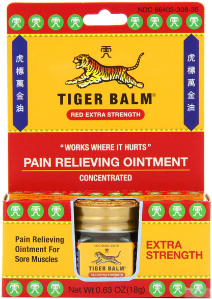 Tiger Balm Pain Relieving Ointment, Extra Strength, 0.63 Ounces (Pack of 3) Tiger BalmBuy Supplements Australia