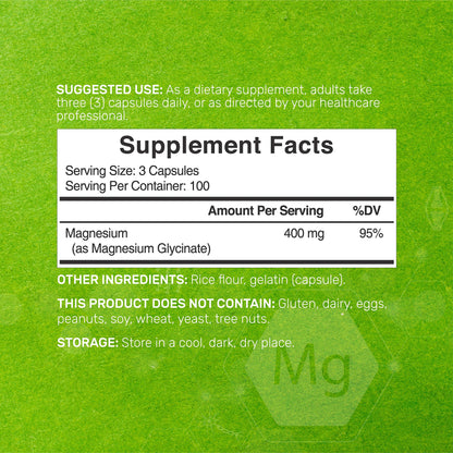 Magnesium Glycinate 400mg, 300 Capsules | 100% Chelated for Easy Absorption | Essential Mineral Supplement for Muscle, Sleep, & Heart Health* DEAL SUPPLEMENTBuy Supplements Australia